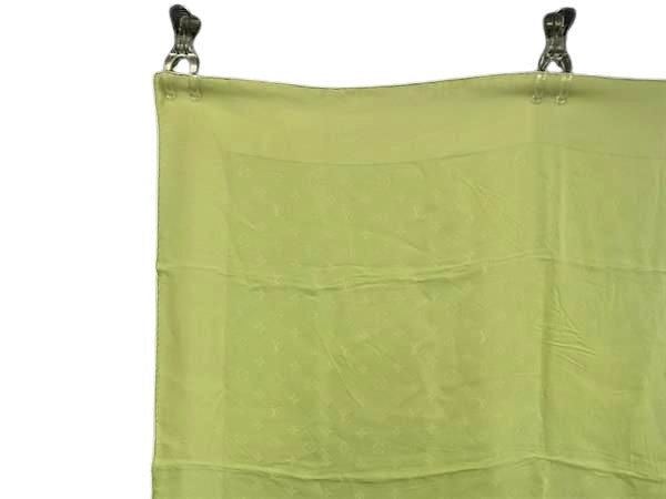 LOUIS VUITTON ルイヴィトン スカーフ モノグラム - ライトグリーン シルク100% レディース 大判