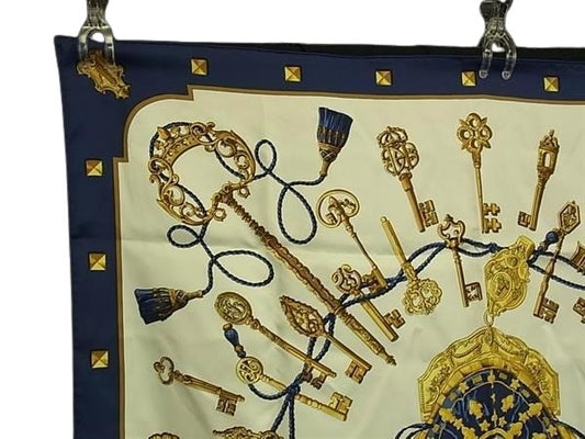 HERMES エルメス スカーフ カレ90 LES CLES 鍵柄 - マルチカラー シルク100% レディース 大判