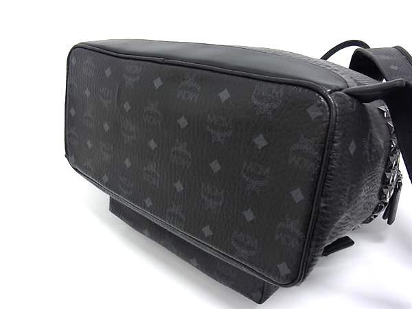 MCM エムシーエム リュックサック ヴィセトス MMK65VE38BK001 ブラック レザー ユニセックス スタッズ シルバー金具