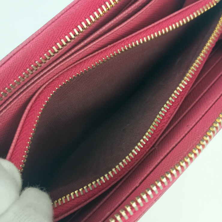 PRADA プラダ 長財布 ジップアラウンドウォレット 1ML506 ピンク サフィアーノレザー レディース ラウンドファスナー ゴールド金具