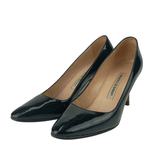 MANOLO BLAHNIK マノロブラニク パンプス パンプス ブラック パテントレザー レディース エナメル #36