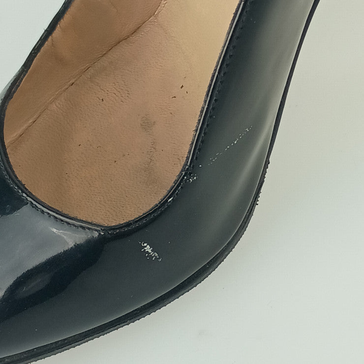 MANOLO BLAHNIK マノロブラニク パンプス パンプス ブラック パテントレザー レディース エナメル #36