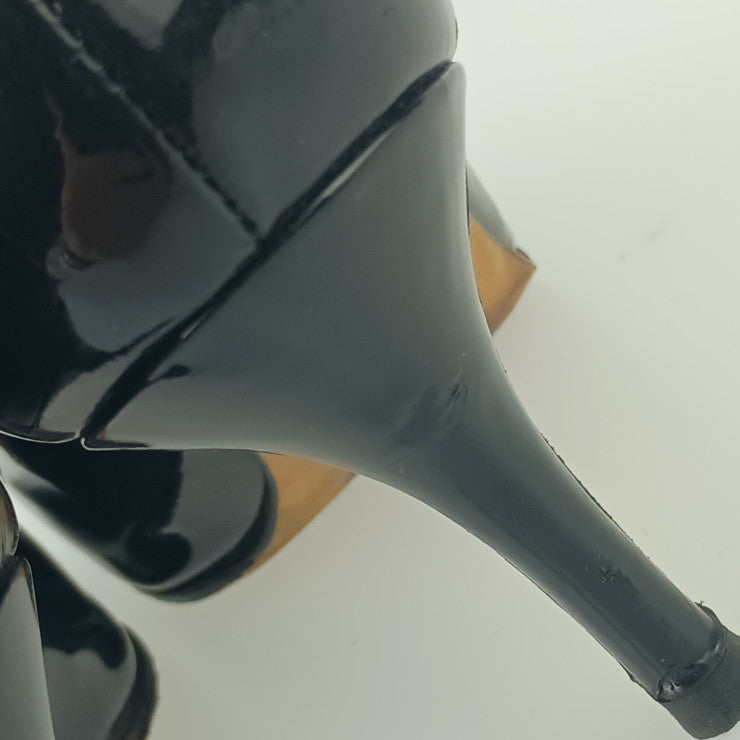 MANOLO BLAHNIK マノロブラニク パンプス パンプス ブラック パテントレザー レディース エナメル #36