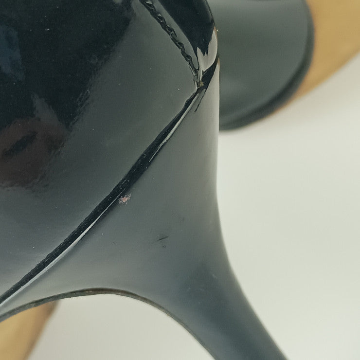 MANOLO BLAHNIK マノロブラニク パンプス パンプス ブラック パテントレザー レディース エナメル #36