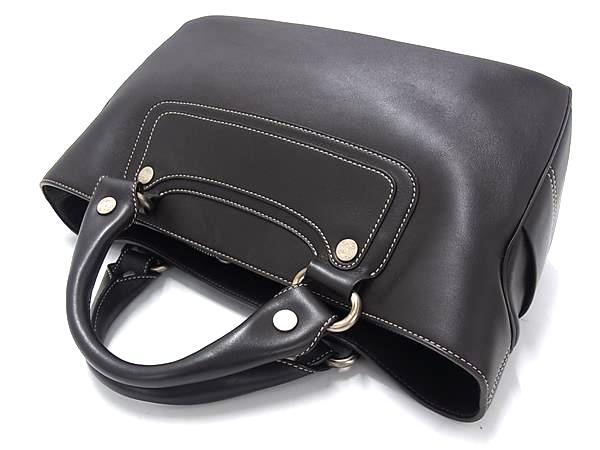 CELINE セリーヌ ハンドバッグ マカダム ブギーバッグ ダークブラウン レザー レディース 美品