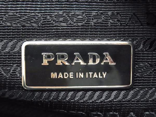 美品 PRADA プラダ ショルダーバッグ トライアングルロゴ V158 ブラック テスート ナイロン ユニセックス 三角ロゴマーク シルバー金具 白タグ