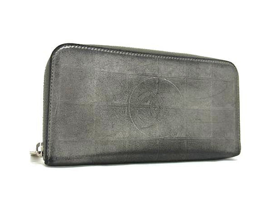 CHANEL シャネル 財布 ニュートラベルライン - グレー系 レザー ユニセックス ココマーク シルバー金具