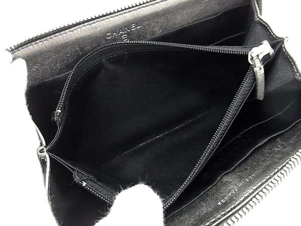 CHANEL シャネル 財布 ニュートラベルライン - グレー系 レザー ユニセックス ココマーク シルバー金具