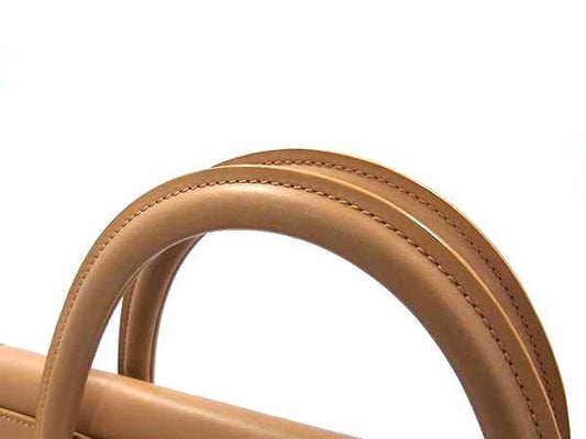 美品 ChristianDior クリスチャンディオール ハンドバッグ - - ブラウン系 レザー レディース