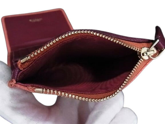 美品 BVLGARI ブルガリ 財布 ブルガリブルガリ - オレンジ系 レザー レディース 三つ折り ロゴクリップ ゴールド金具