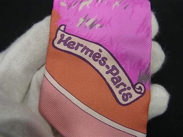 HERMES エルメス スカーフ ツイリー LES ZEBRES ゼブラ 061993S 07 パープル系マルチカラー シルク100% レディース リボンスカーフ 新古未使用展示品