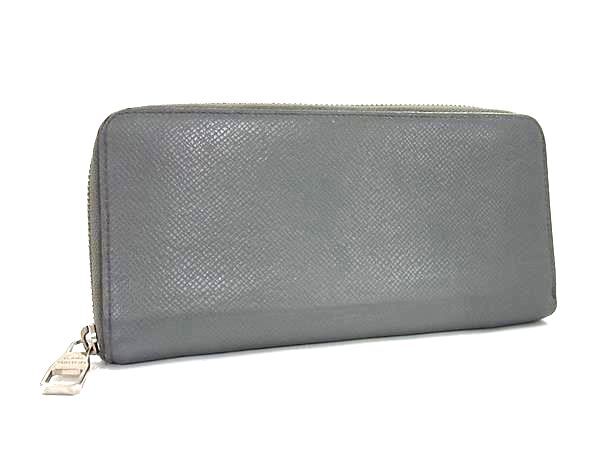 LOUIS VUITTON ルイヴィトン 長財布 タイガ ジッピー ウォレット ヴェルティカル M32601 グラシエ レザー メンズ ラウンドファスナー 二つ折り財布 シルバー金具