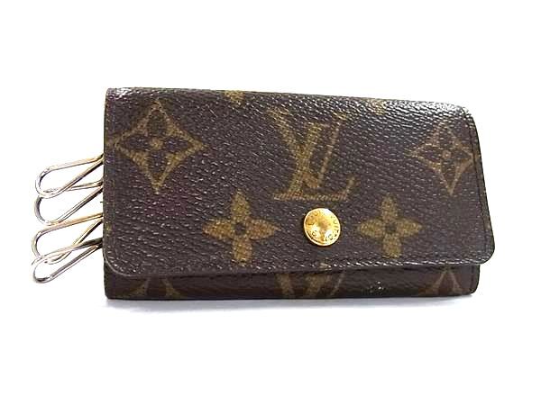 LOUIS VUITTON ルイヴィトン キーケース モノグラム ミュルティクレ4 M62631 ブラウン PVC レザー ユニセックス 4連 ゴールド金具