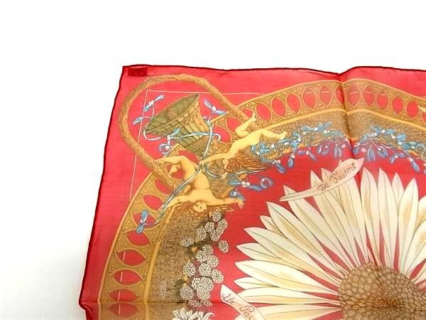 HERMES エルメス スカーフ カレ40 amours アモーレ - レッド系マルチカラー シルク100% レディース プチカレ シフォンスカーフ 美品