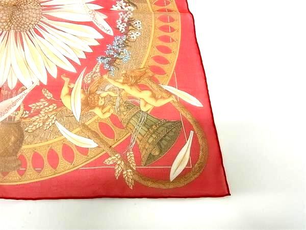 HERMES エルメス スカーフ カレ40 amours アモーレ - レッド系マルチカラー シルク100% レディース プチカレ シフォンスカーフ 美品