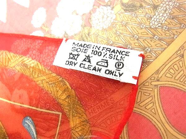 HERMES エルメス スカーフ カレ40 amours アモーレ - レッド系マルチカラー シルク100% レディース プチカレ シフォンスカーフ 美品