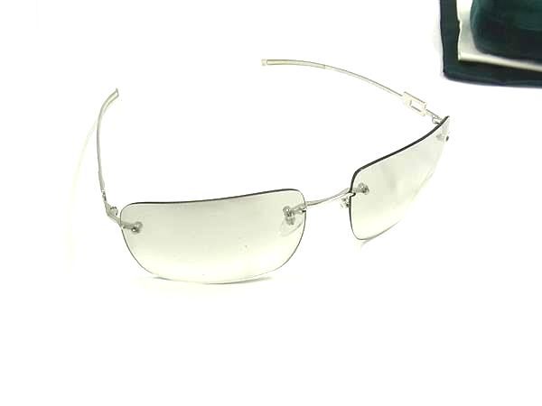 GUCCI グッチ サングラス GG1780/STRASS シルバー×ブラックグラデーション メタル メンズ リムレス ラインストーン Gロゴ 美品