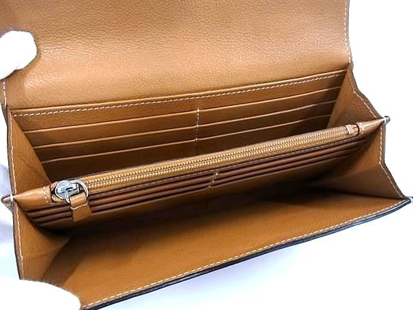 Cartier カルティエ 財布 Cドゥ カルティエ ブラウン レザー レディース 二つ折り長財布 シルバー金具