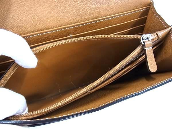 Cartier カルティエ 財布 Cドゥ カルティエ ブラウン レザー レディース 二つ折り長財布 シルバー金具