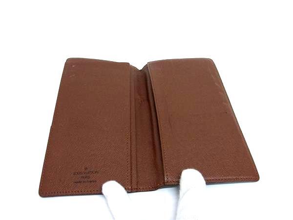 LOUIS VUITTON ルイヴィトン 財布 モノグラム ポルトバルール カルトクレディ M61823 ブラウン PVC×レザー メンズ ニつ折り長財布
