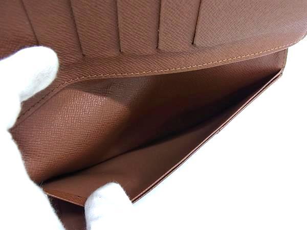 LOUIS VUITTON ルイヴィトン 財布 モノグラム ポルトバルール カルトクレディ M61823 ブラウン PVC×レザー メンズ ニつ折り長財布