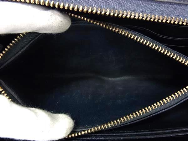 LOEWE ロエベ 財布 アナグラム グレー レザー レディース ラウンドファスナー長財布