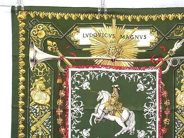 HERMES エルメス スカーフ カレ90 マルチカラー シルク100% レディース LVDOVICVS MAGNVS ルイ14世 美品