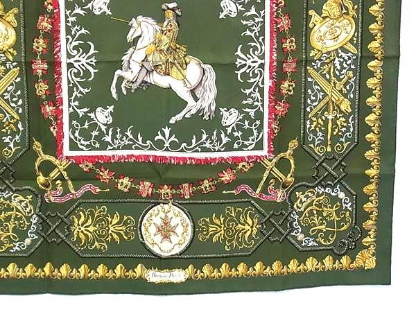 HERMES エルメス スカーフ カレ90 マルチカラー シルク100% レディース LVDOVICVS MAGNVS ルイ14世 美品