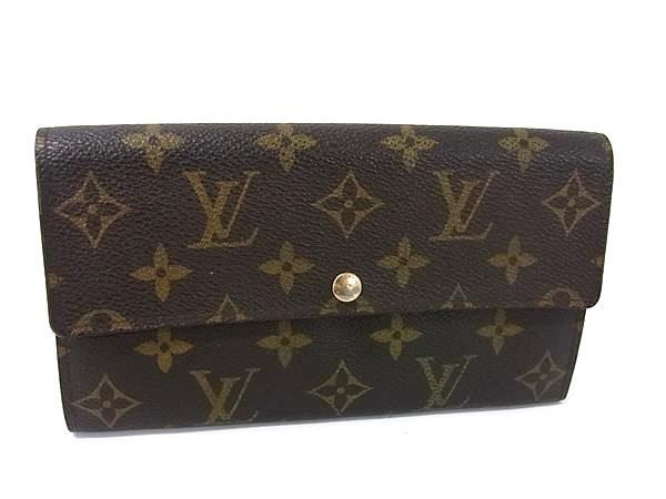 LOUIS VUITTON ルイヴィトン 財布 モノグラム ポルトフォイユサラ M61734 ブラウン PVC×レザー レディース ニつ折り長財布