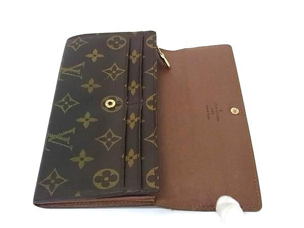 LOUIS VUITTON ルイヴィトン 財布 モノグラム ポルトフォイユサラ M61734 ブラウン PVC×レザー レディース ニつ折り長財布