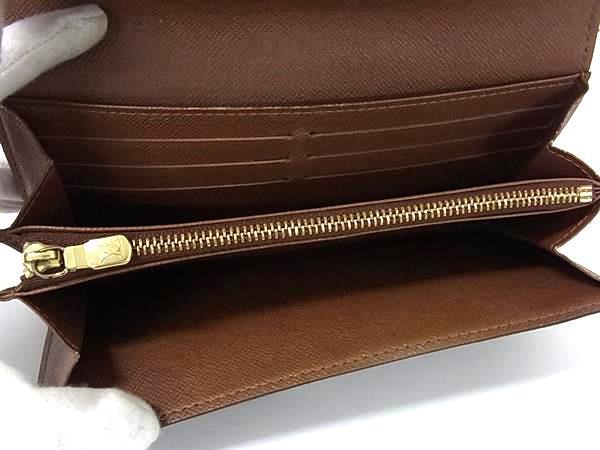 LOUIS VUITTON ルイヴィトン 財布 モノグラム ポルトフォイユサラ M61734 ブラウン PVC×レザー レディース ニつ折り長財布