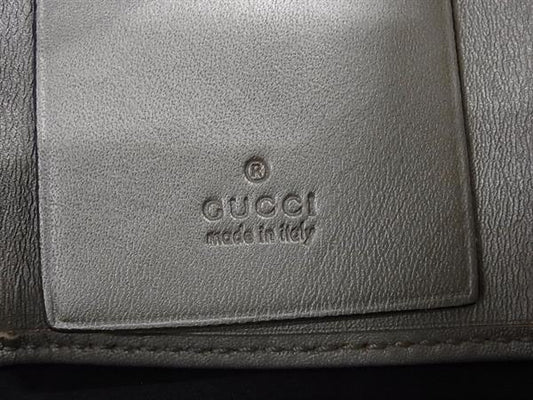 GUCCI グッチ キーケース インターロッキングG 282432 ベージュ ゴールド系 GGキャンバス×レザー ユニセックス 6連 ゴールド金具 美品