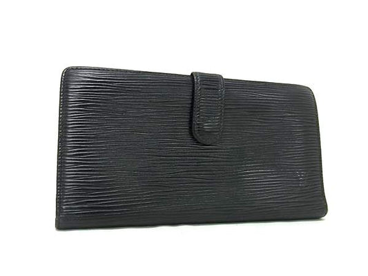 LOUIS VUITTON ルイヴィトン 財布 コンチネンタル ヴィエノワ M63252 ブラック エピ レディース ニつ折り長財布 がま口 ゴールド金具