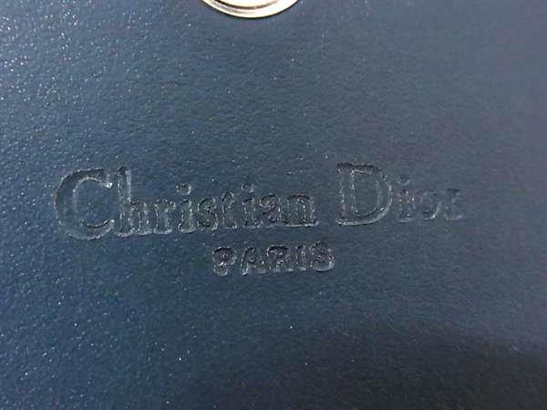 ChristianDior クリスチャンディオール 財布 トロッター ブルー キャンバス レディース ニつ折り長財布 シルバー金具 美品