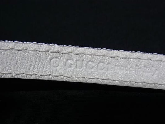 GUCCI グッチ ブレスレット チャリティー ブレス LOVES YOU 282572 ホワイト レッド キャンバス レザー レディース 新古未使用展示品