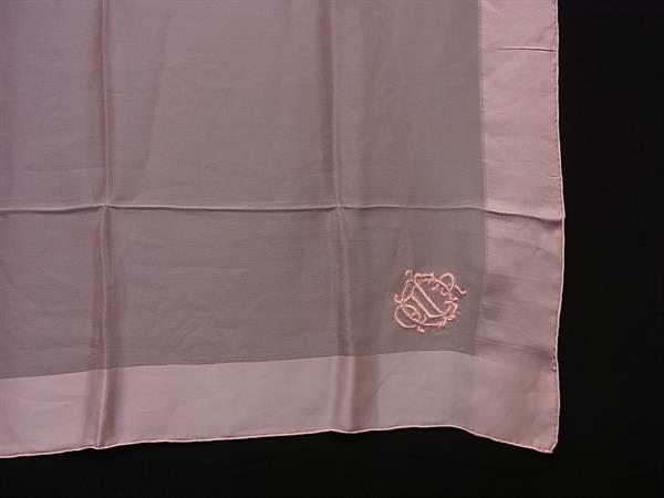 ChristianDior クリスチャンディオール スカーフ ピンク シルク100% レディース 大判