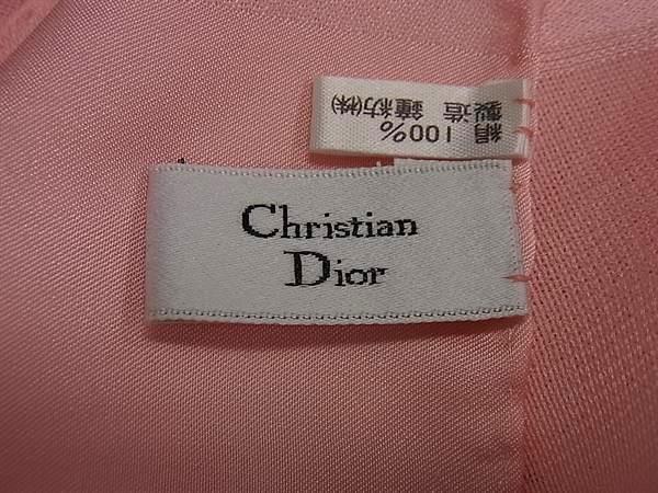 ChristianDior クリスチャンディオール スカーフ ピンク シルク100% レディース 大判