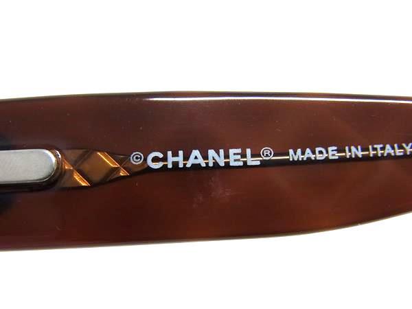 CHANEL シャネル サングラス カメリア 5111 ブラウン プラスチック ユニセックス 美品