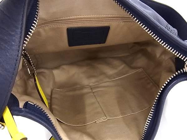 COACH コーチ ショルダーバッグ レガシー 22762 ネイビー レザー レディース タッセル