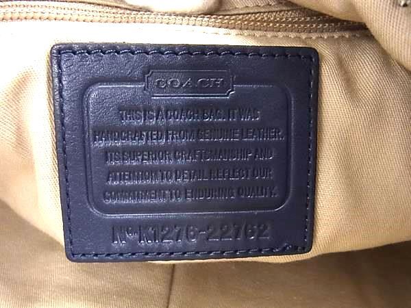 COACH コーチ ショルダーバッグ レガシー 22762 ネイビー レザー レディース タッセル