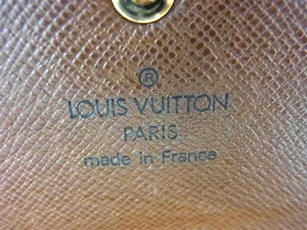LOUIS VUITTON ルイヴィトン 財布 モノグラム ポシェット ポルトモネ クレディ M61725 ブラウン PVC レザー ユニセックス 二つ折り 長財布 ゴールド金具 美品