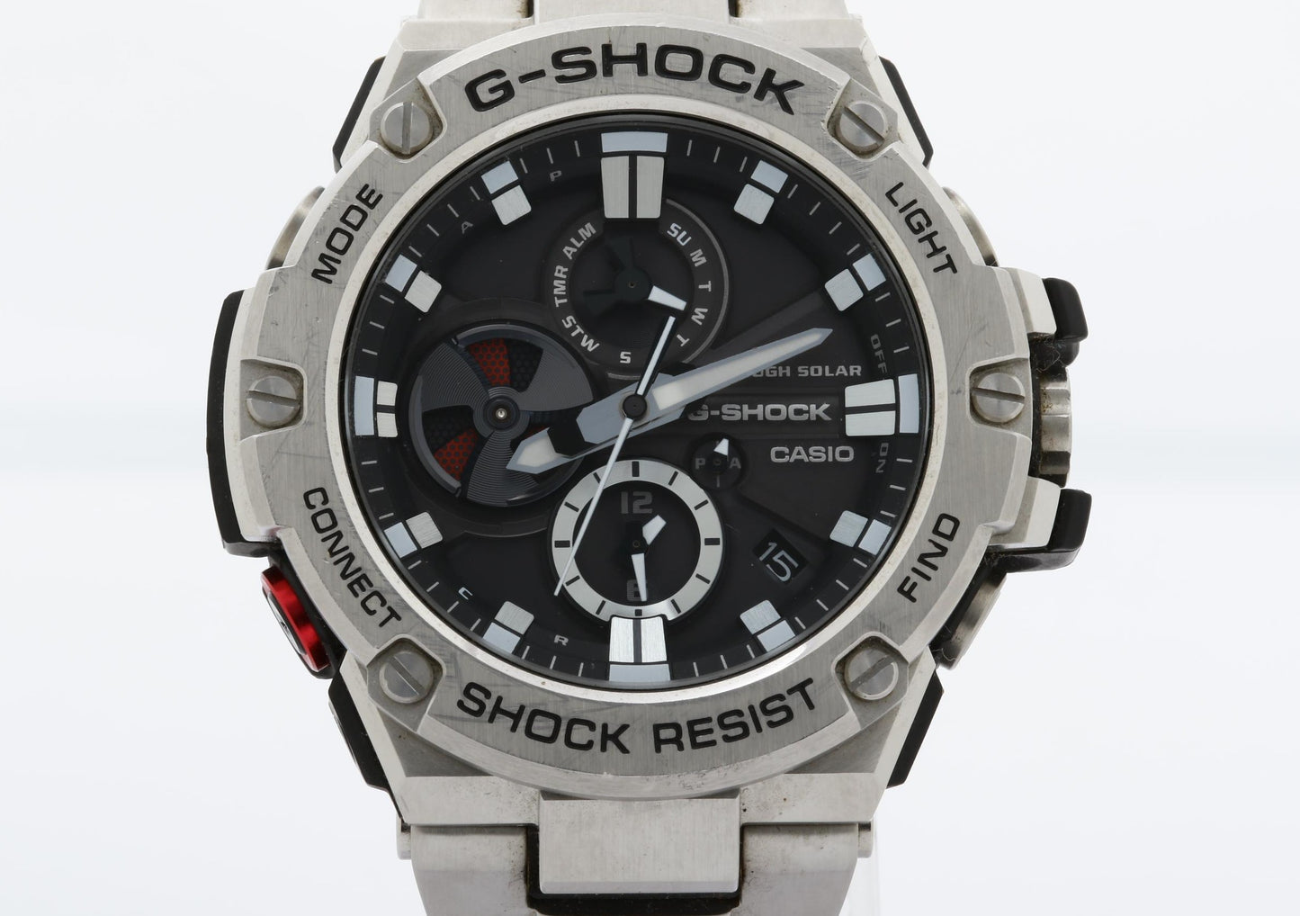 CASIO カシオ 時計 GSHOCK GSTEEL GSTB100 Series GSTB100 ブラック シルバー 樹脂 ステンレススチール メンズ アナログ
