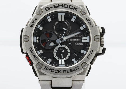 CASIO カシオ 時計 GSHOCK GSTEEL GSTB100 Series GSTB100 ブラック シルバー 樹脂 ステンレススチール メンズ アナログ
