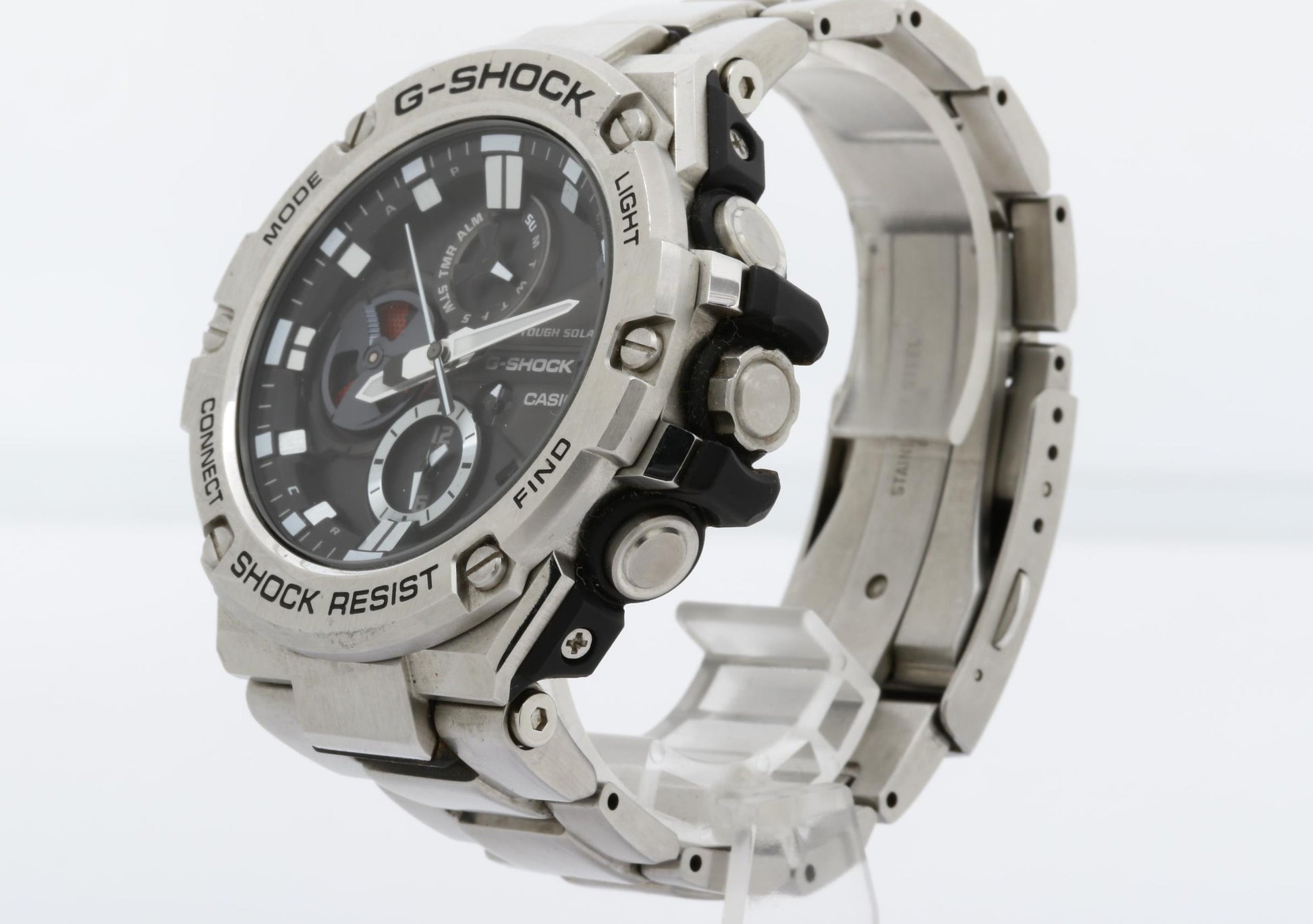 CASIO カシオ 時計 GSHOCK GSTEEL GSTB100 Series GSTB100 ブラック シルバー 樹脂 ステンレススチール メンズ アナログ