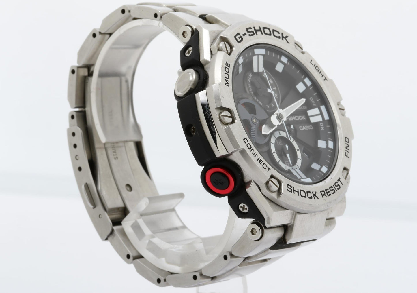 CASIO カシオ 時計 GSHOCK GSTEEL GSTB100 Series GSTB100 ブラック シルバー 樹脂 ステンレススチール メンズ アナログ