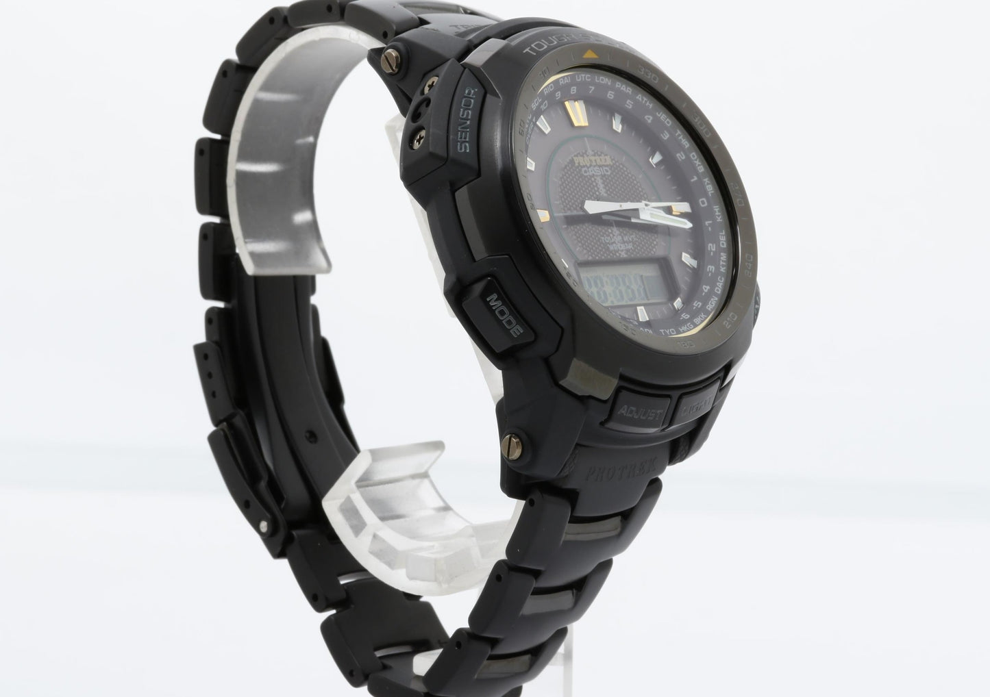 CASIO カシオ 時計 プロトレック PRW5100YT ブラック ステンレススチール メンズ アナデジ 超美品