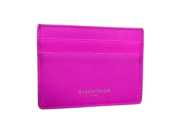 BALENCIAGA バレンシアガ カードケース 490620 ピンク レザー レディース 美品