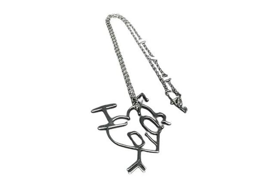 ChristianDior クリスチャンディオール ネックレス シルバー メタル レディース ハート