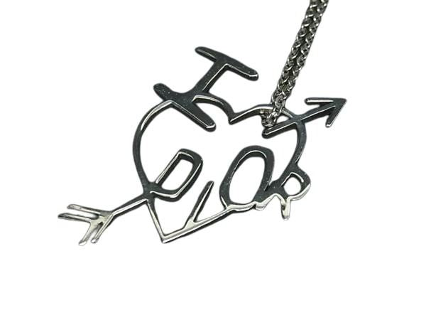 ChristianDior クリスチャンディオール ネックレス シルバー メタル レディース ハート