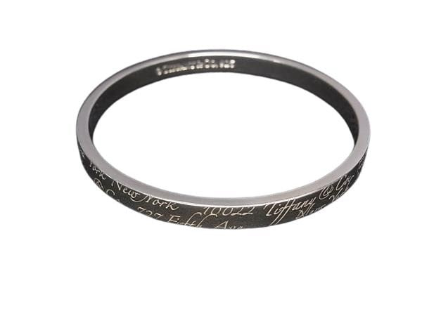 TIFFANY＆Co ティファニー バングル ノーツナロー ニューヨーク シルバー SV925 レディース 美品